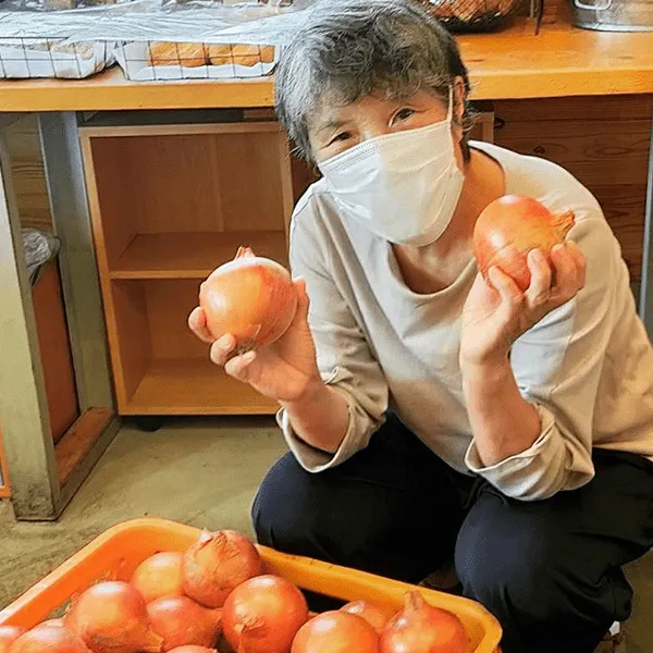 玉ねぎ農家の写真